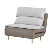 Navira Sofa Bed Pearl White and Milk Coffee