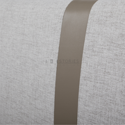 Ashora Bed Frame – Solid Wood Frame with Grey Upholstered Headboard