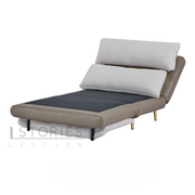 Navira Sofa Bed Pearl White and Milk Coffee