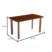 Darian Rectangular Dining Table Walnut Brown