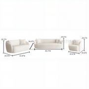 Aelith Sofa Beige With 5 Cushions