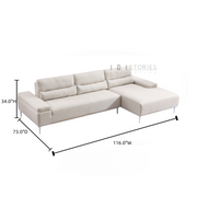 Elowen Corner Sectional Sofa Beige