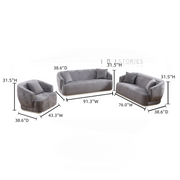 Navi Sofa Grey With 5 Cushions