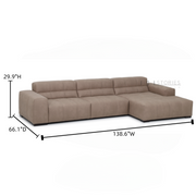 Sorian Corner Sofa Taupe