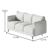 Elysian Sofa Dark Grey, Beige