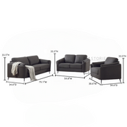Orlian Sofa Dark Grey With Metal Leg