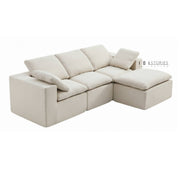 Luna Compressed Cloud Sectional Sofa - Small Size