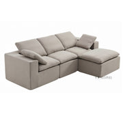 Luna Compressed Cloud Sectional Sofa - Large Size