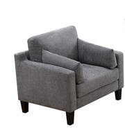 Asha Sofa Dark Grey With Wooden Leg