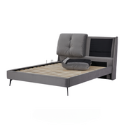 Zephryn Bed Frame – Solid Wood Structure with Metal Legs