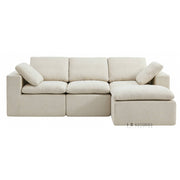 Luna Compressed Cloud Sectional Sofa - Large Size