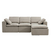 Luna Compressed Cloud Sectional Sofa - Small Size
