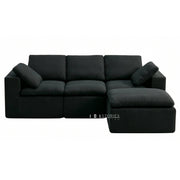 Luna Compressed Cloud Sectional Sofa - Small Size