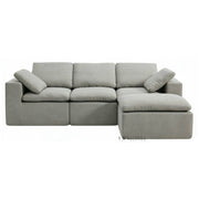 Luna Compressed Cloud Sectional Sofa - Small Size