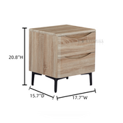 Indria Modern 2-Drawer Storage Cabinet