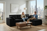 Luna Compressed Cloud Sectional Sofa - Small Size
