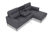 Zeyra Sectional Sofa Dark Grey