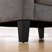 Asha Sofa Dark Grey With Wooden Leg