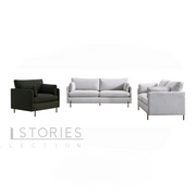 Lyra Sofa White, Dark Green