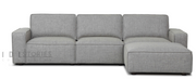 Viriselle Sofa Dark Grey With Revisable Ottoman