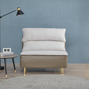 Navira Sofa Bed Pearl White and Milk Coffee