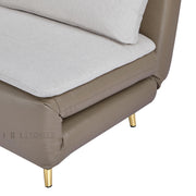 Navira Sofa Bed Pearl White and Milk Coffee
