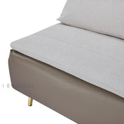 Navira Sofa Bed Pearl White and Milk Coffee