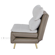 Navira Sofa Bed Pearl White and Milk Coffee