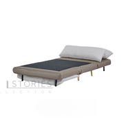 Navira Sofa Bed Pearl White and Milk Coffee