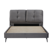 Zephryn Bed Frame – Solid Wood Structure with Metal Legs