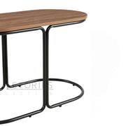 Mira Coffee Table Set With 2 Stools Brown