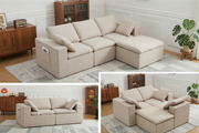 Mira Compressed L-Shaped Cloud Modular Sofa