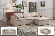 Mira Compressed L-Shaped Cloud Modular Sofa