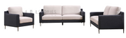 Zephyr Sofa Beige And Dark Grey