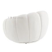 Sable Chair with Ottoman White