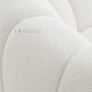 Sable Chair with Ottoman White