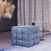 Blue Cube Ottoman
